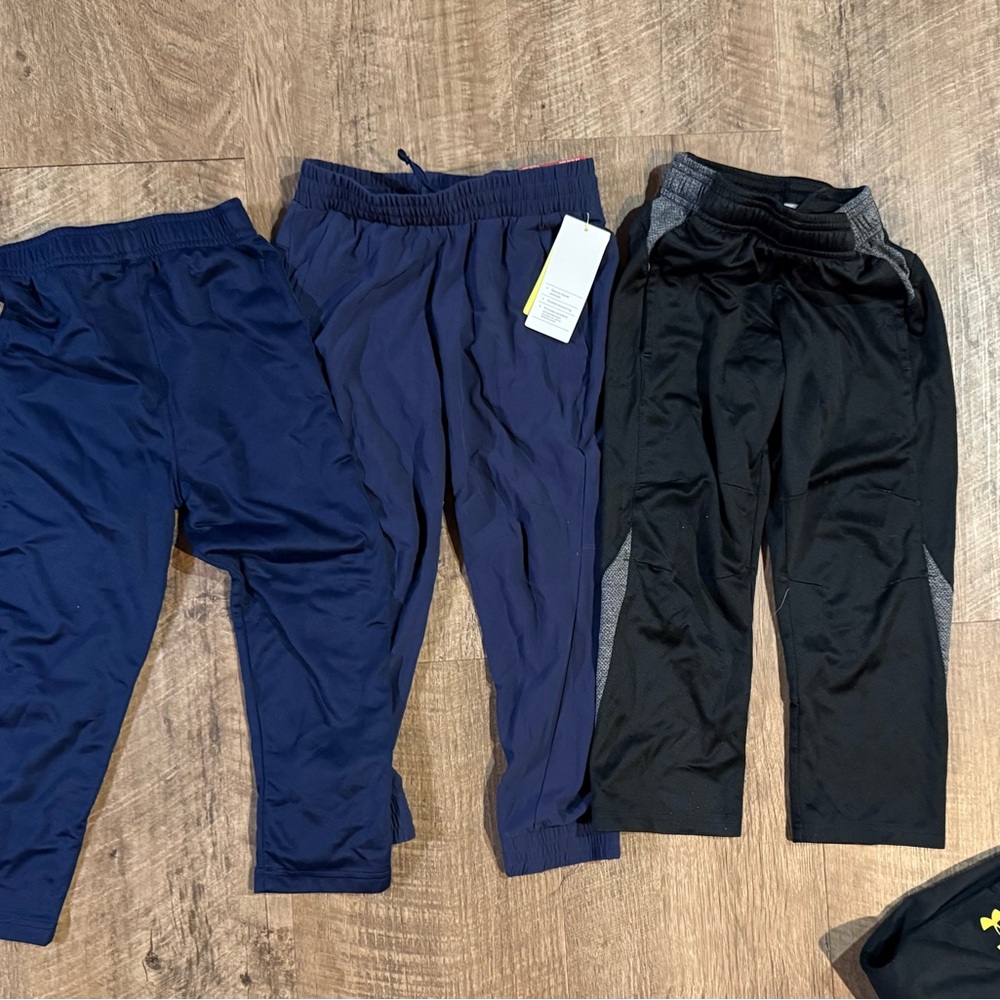 Kids Athletic Pull-On Pants - Navy & Black